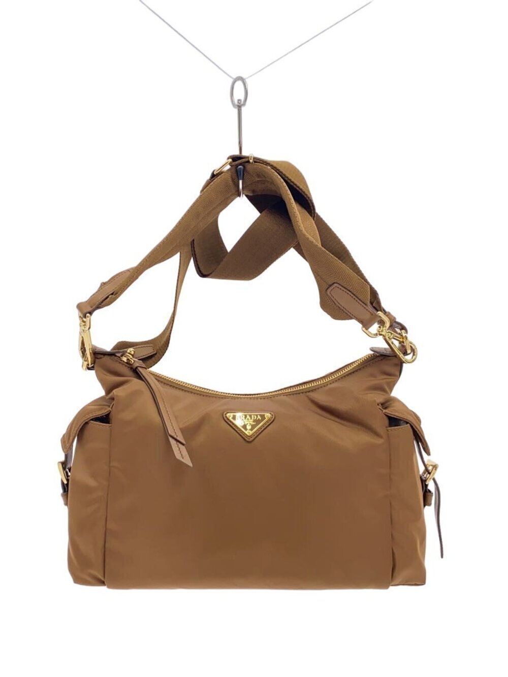 Prada Explorer Re Leather Bag Shoulder Brown